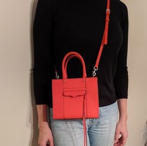 Rebecca Minkoff Mini Mab Leather Crossbody in Red